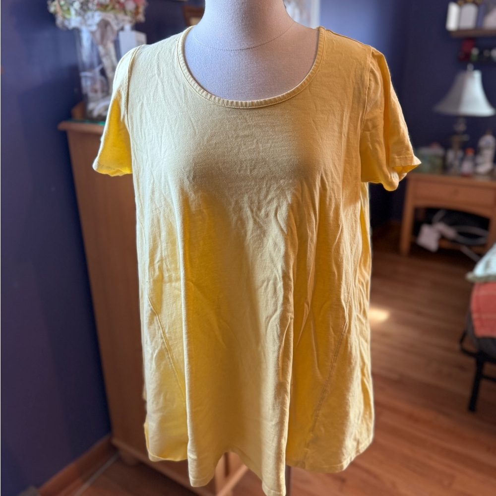 Roamans 14/16 Tee short sleeves  Easter spring shirt light yellow